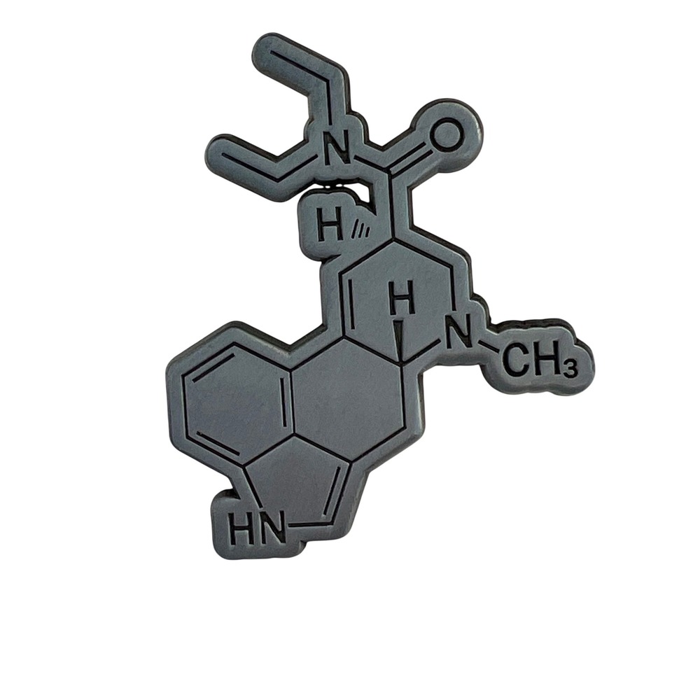 Molecule Pin LSD Metal Enamel‎ Science Chemistry Accessory Jewelry Small Gift